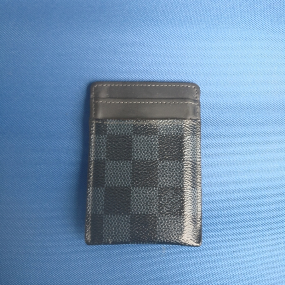 Authentic Louis Vuitton Damier Cobalt Card Wallet/Money Clip